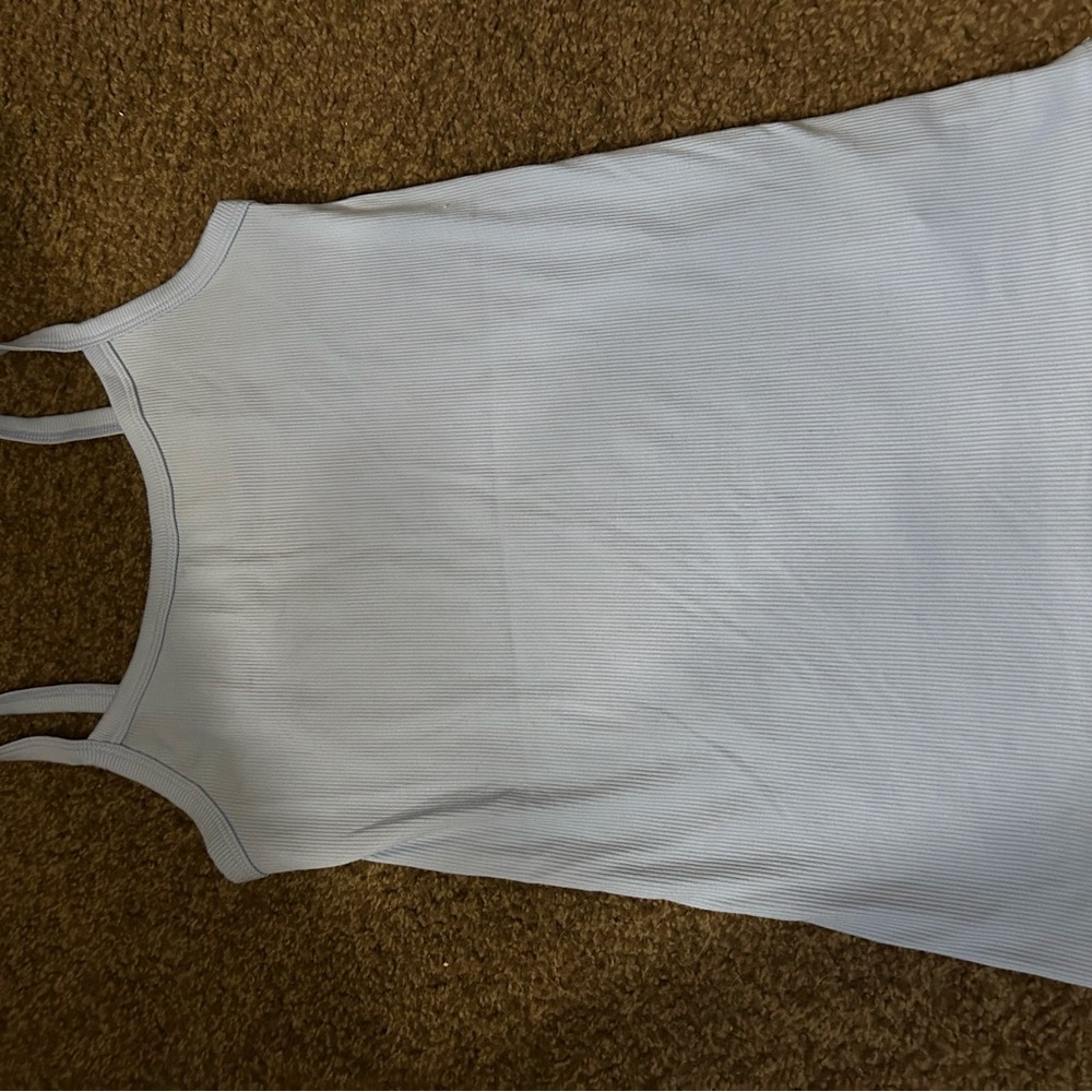 No Boundaries Light Blue Ribbed Top